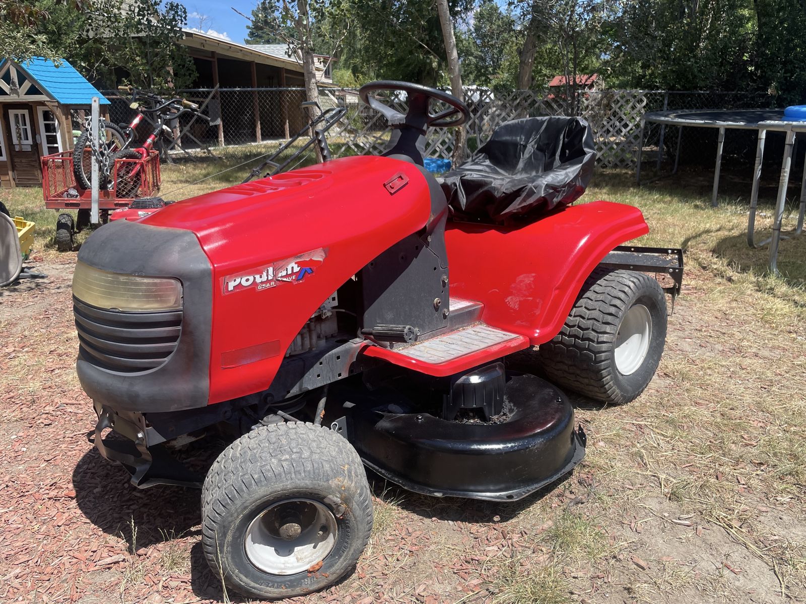 Poulan Pro XT Gear Drive Riding Lawn Mower 42 Inch 18.5 HP