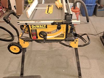 DEWALT Jobsite Table Saw with Rolling Stand