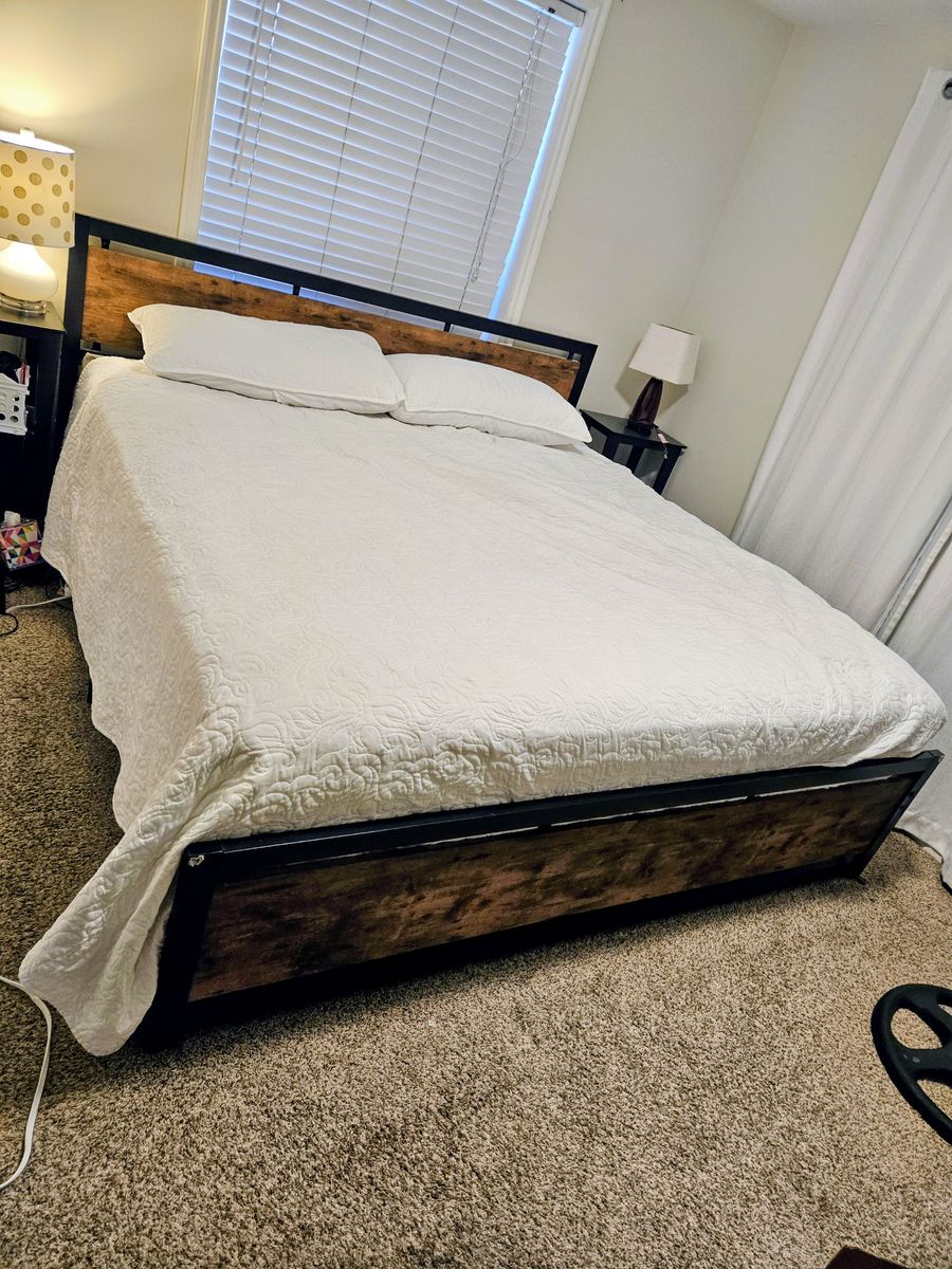 Likimio King size platform bedframe $99 OBO