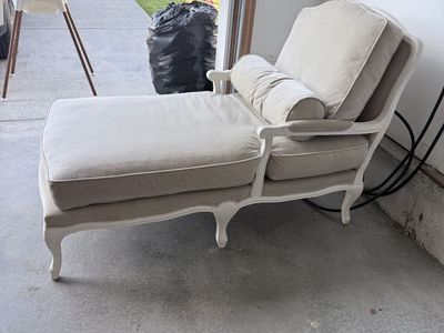 Restoration Hardware Toulouse French Chaise Lounge | Belgian Linen | Excellent Condition