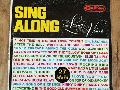 Sing Along with the Living Voices LP Vinyl Record - RCA Camden - 1962