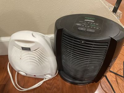 Living Solutions & Honeywell Portable Electric Space Heaters - 2-Pack, White & Black