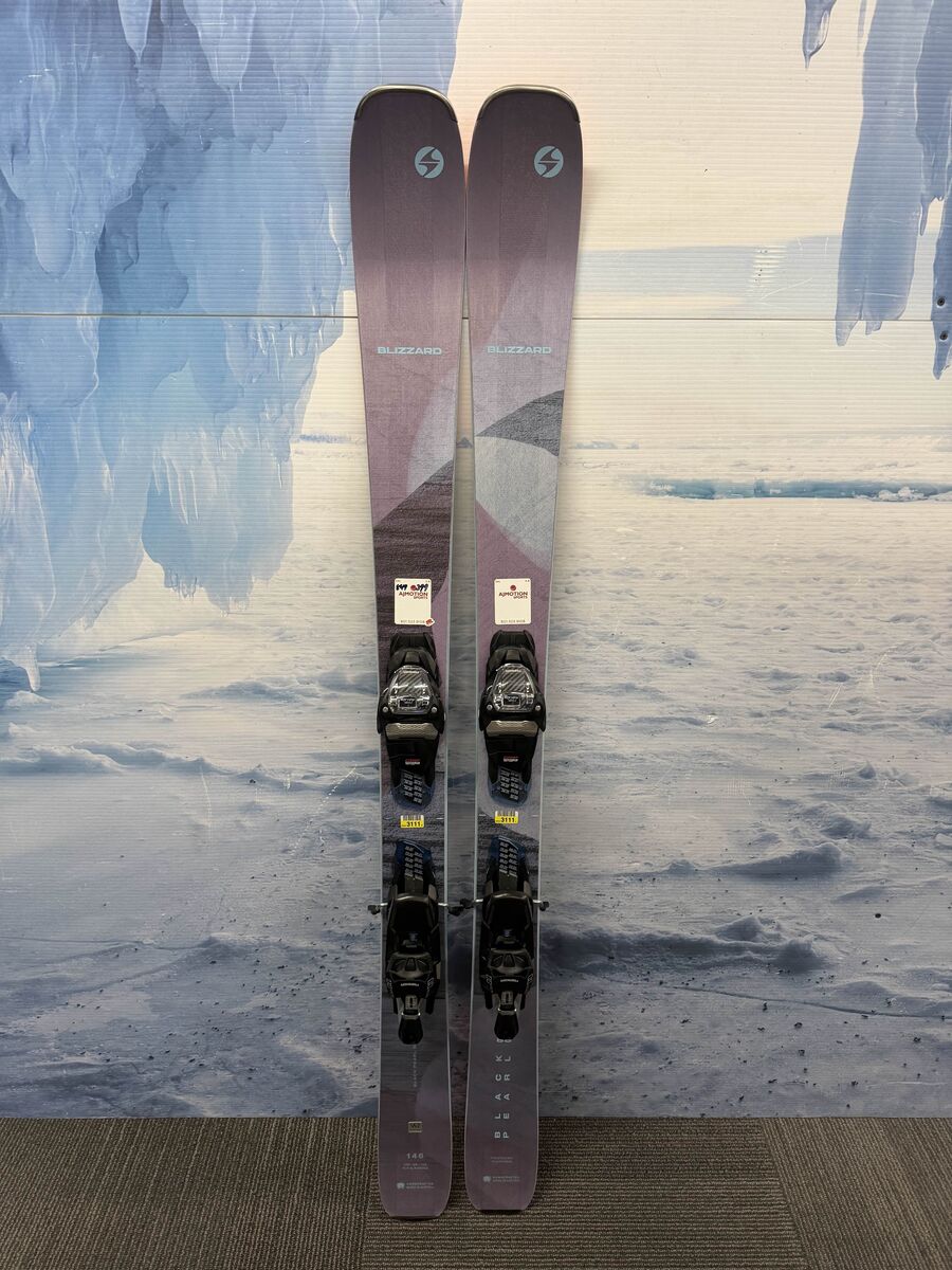 Lightly Used Blizzard Black Pearl 88 146cm Skis w/ Marker 11 TCX Bindings
