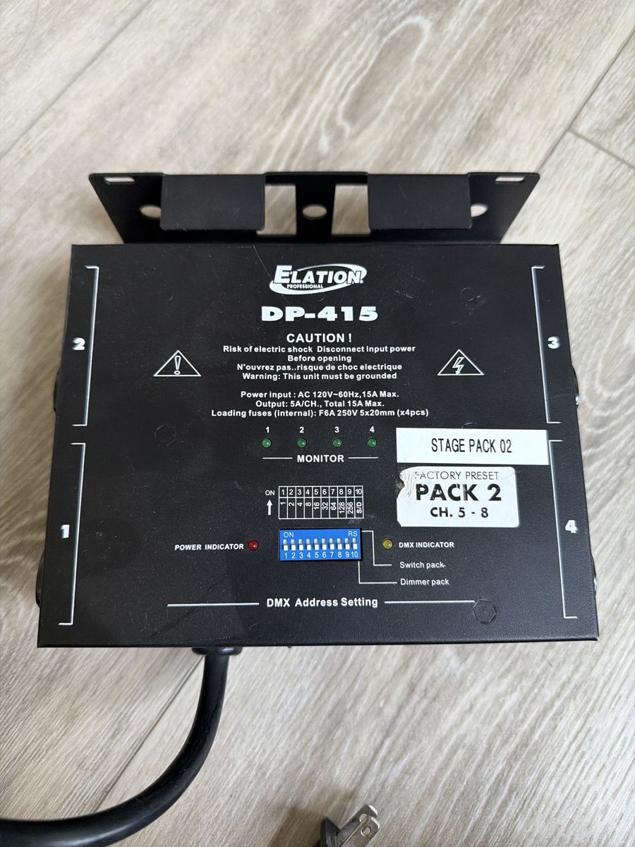 Elation Professional DP-415 DMX Dimmer Switch Pack - Stage Lighting Controller