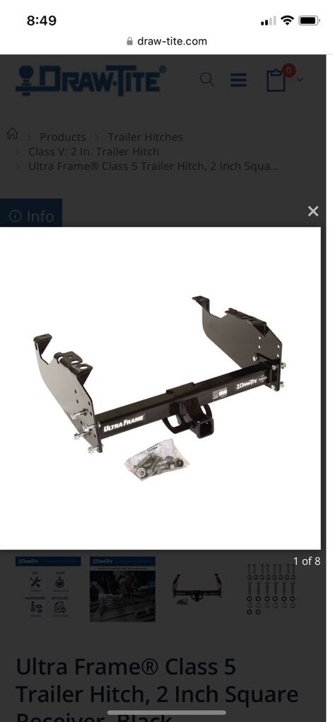 Class 5 Trailer Hitch, 2 Inch Square Receiver