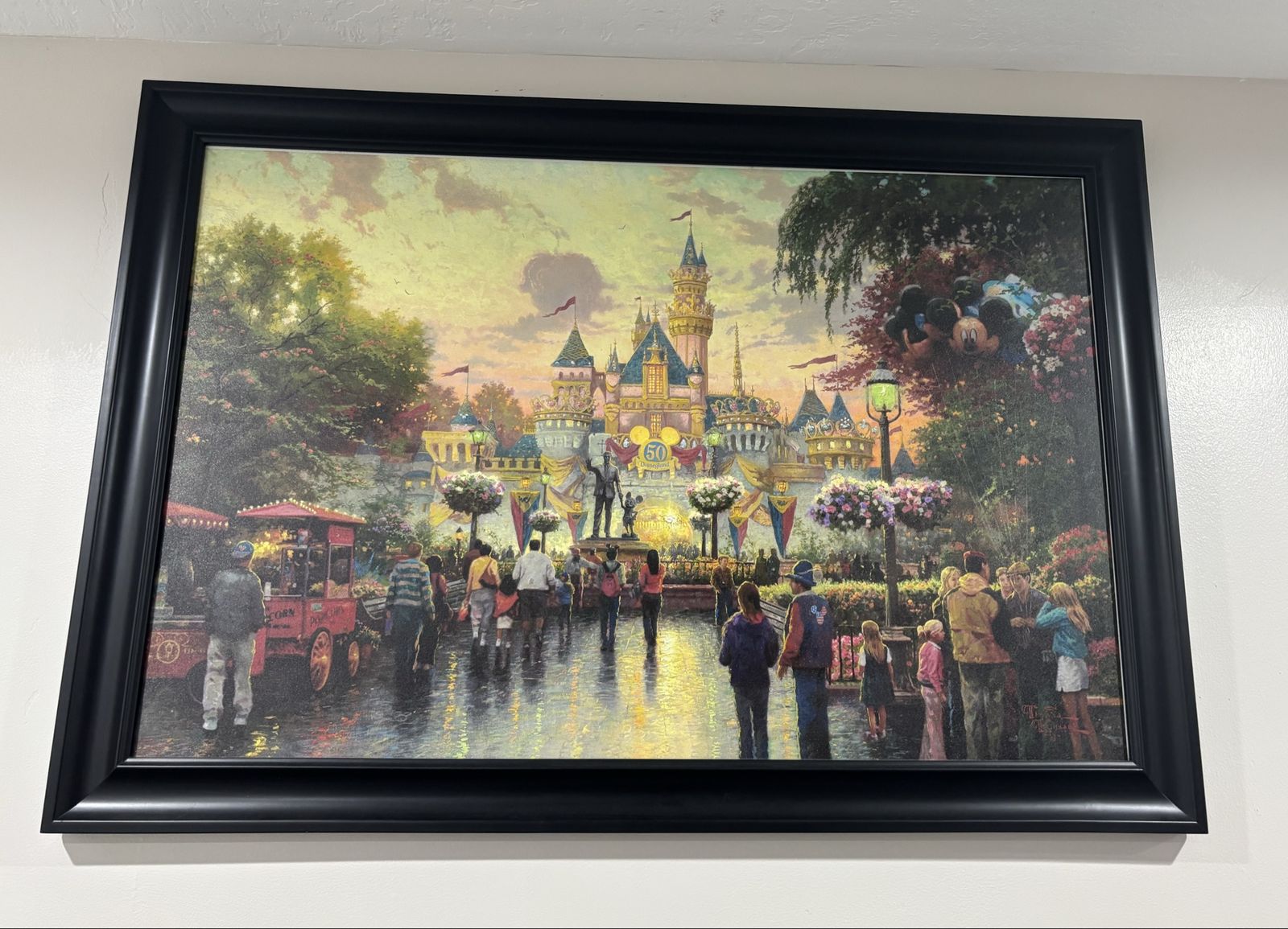 Disneyland painting in frame