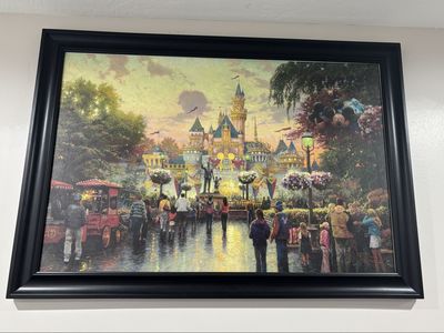 Disneyland painting in frame