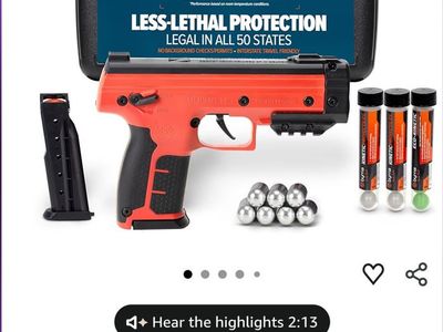 Byrna LE Launcher Orange Less-Lethal Kinetic Projectile Pistol Kit - Unused Condition