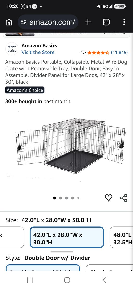 Large dog cage