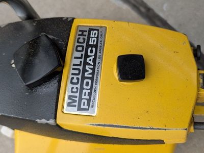 Vintage McCulloch Pro Mac 55 Gas Chainsaw with Original Case