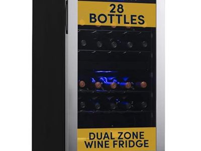NEW NewAir 19" Dual Zone Wine Fridge for 28 Bottles | Built-In or Freestanding Wine Cooler