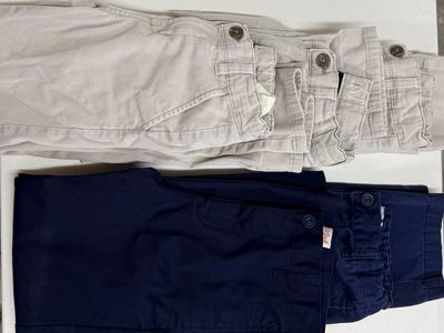 Boys' Mixed Lot: Izod and cat&jack pants, 2 Navy Shorts, 2 Khaki Shorts, & Navy Cardigan (Size 8)