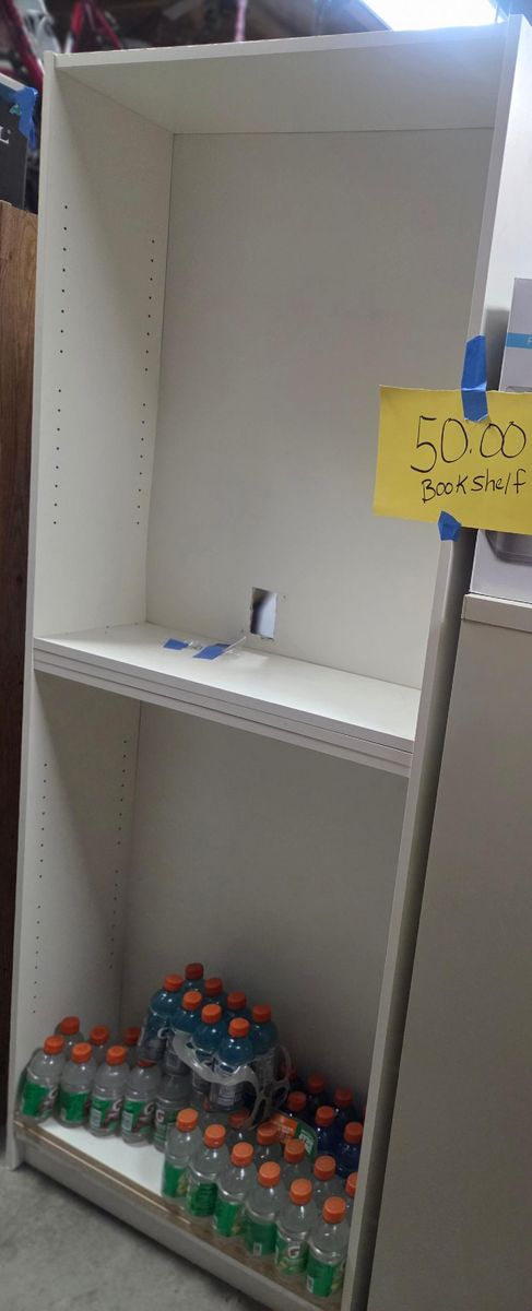 White Ikea Billy bob six shelf bookcase