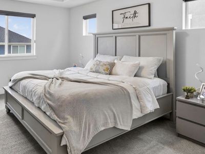 Gray King Size Panel Bed Frame & Nightstands - Modern Wood Furniture Set mattress and king base