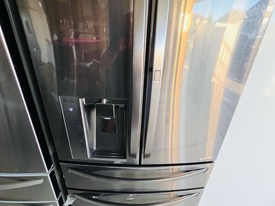 $850 OBO GOOD REFRIGERATOR LG BLACK STAINLESS STEEL