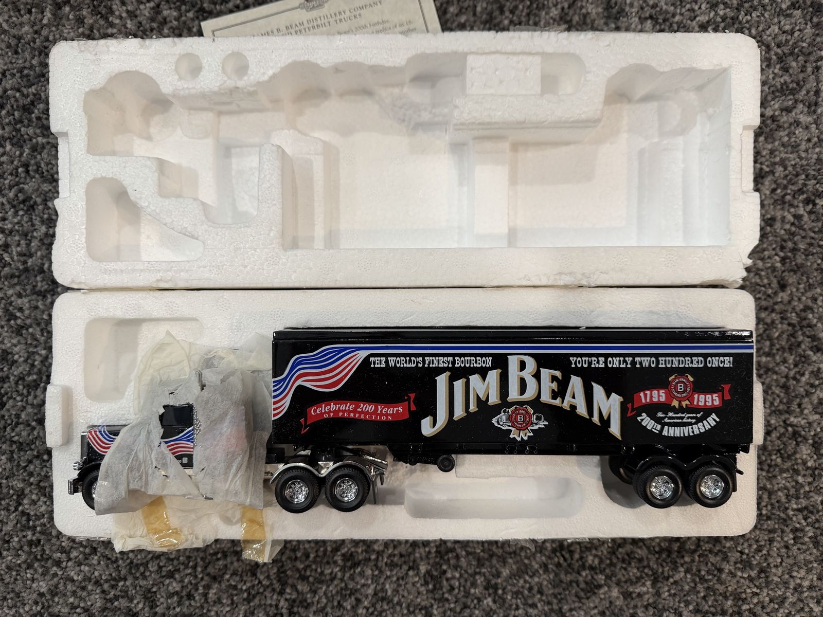 Matchbox Collectibles Jim Beam Distillery 200th Anniversary Die-cast Semi Truck Limited Edition 1995 Die-Cast
