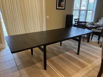 Modus Furniture Rockport Double Extension Dining Table in Yin