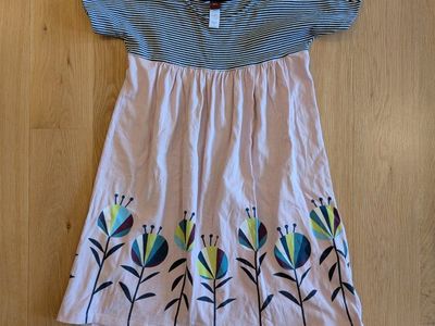 Tea Collection Girl's Multicolor Striped and Floral Dress - Size 8