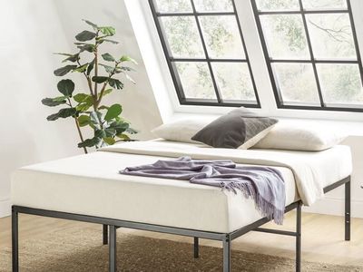 King Size Black Metal Bed Frame 18 Inch