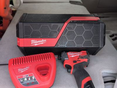 Milwaukee M12 1/4-in impact and Bluetooth speaker