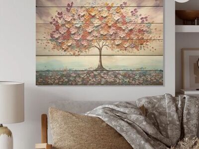 Flower Field Wood Wall Art