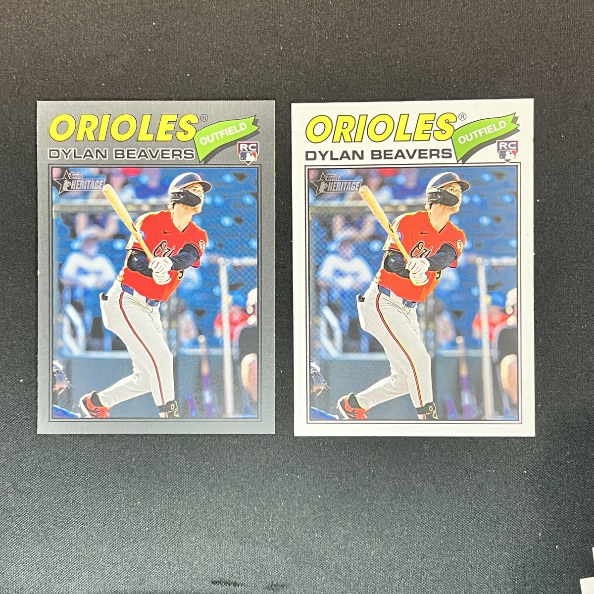 2024 Topps Heritage Minor League Dylan Beavers RC #48 Lot Base & Black Border Parallel
