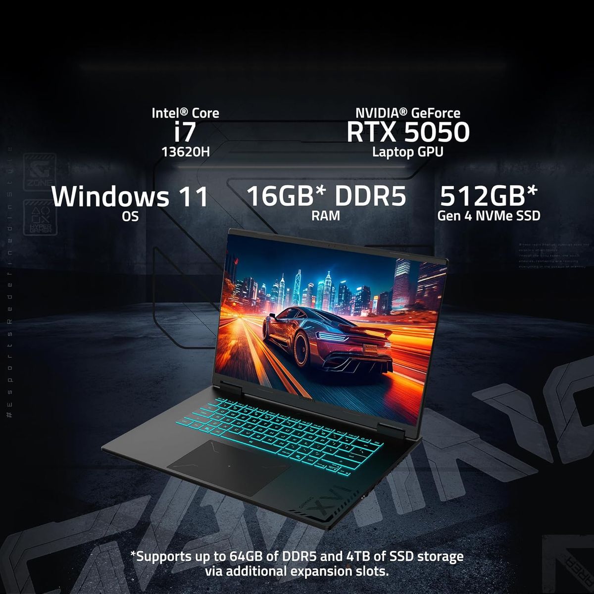 New - GIGABYTE A16 Gaming Laptop - 16GB RAM / 512GB SSD / RTX 5050