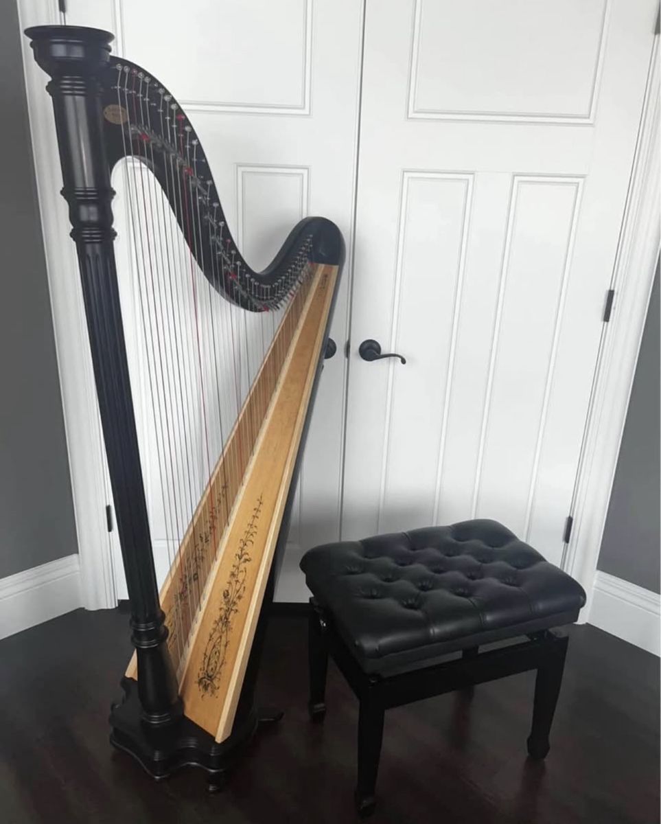 Lyon & Healy Prelude 40 String Lever Harp Ebony Finish & Professional Bench (Purchased Dec 2019)
