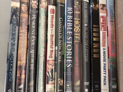 DVD Movie Lot: Resident Evil, Iron Man, Gangs of New York, Hostel, Charlie & The Chocolate Factory & More