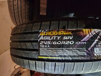245/60r20 blackhawk agility suv
