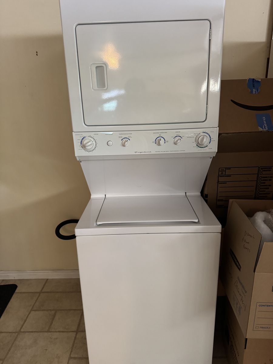 Stacked washer and dryer 