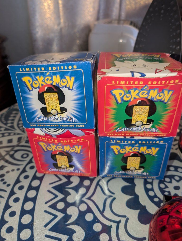 Pokemon 23K Gold-Plated Trading Cards Limited Edition - Priced Separately