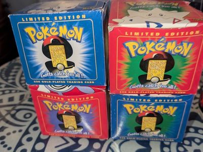 Pokemon 23K Gold-Plated Trading Cards Limited Edition - Priced Separately