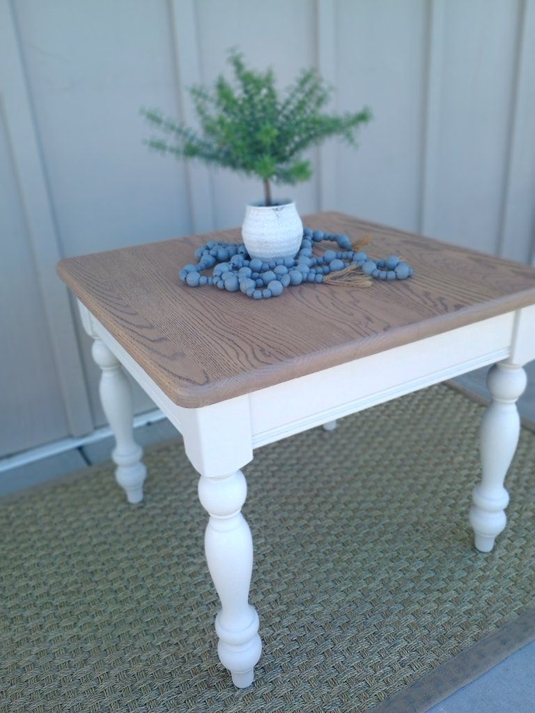 Solid Oak End Table