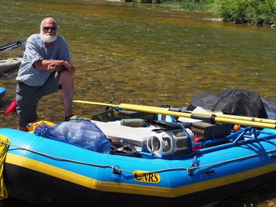 NRS 14’ Expedition Whitewater Self-bailing raft turnkey package. Load and go.