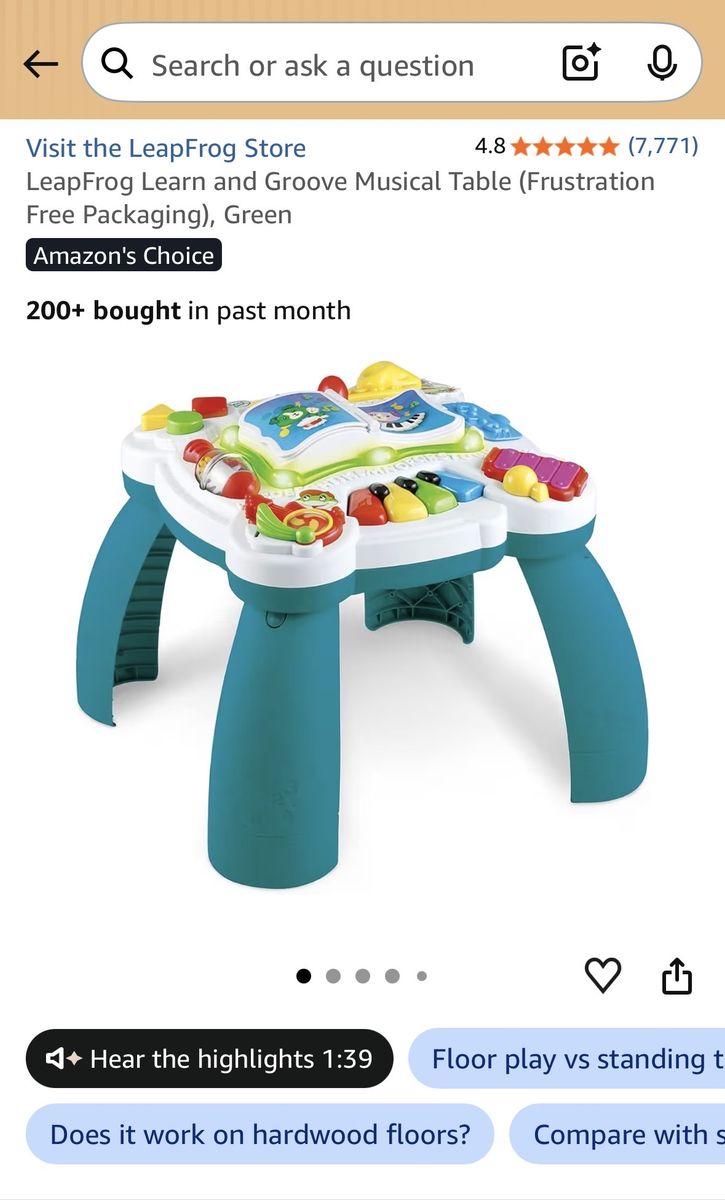 LeapFrog Learn and Groove Musical Table