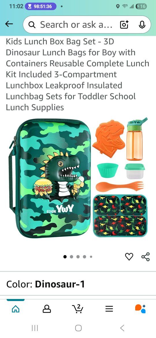 kids lunch box bag set.