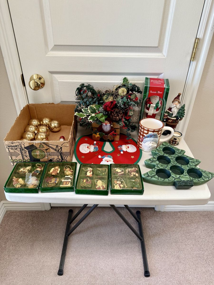 Vintage Christmas Decorations Ornaments Bundle