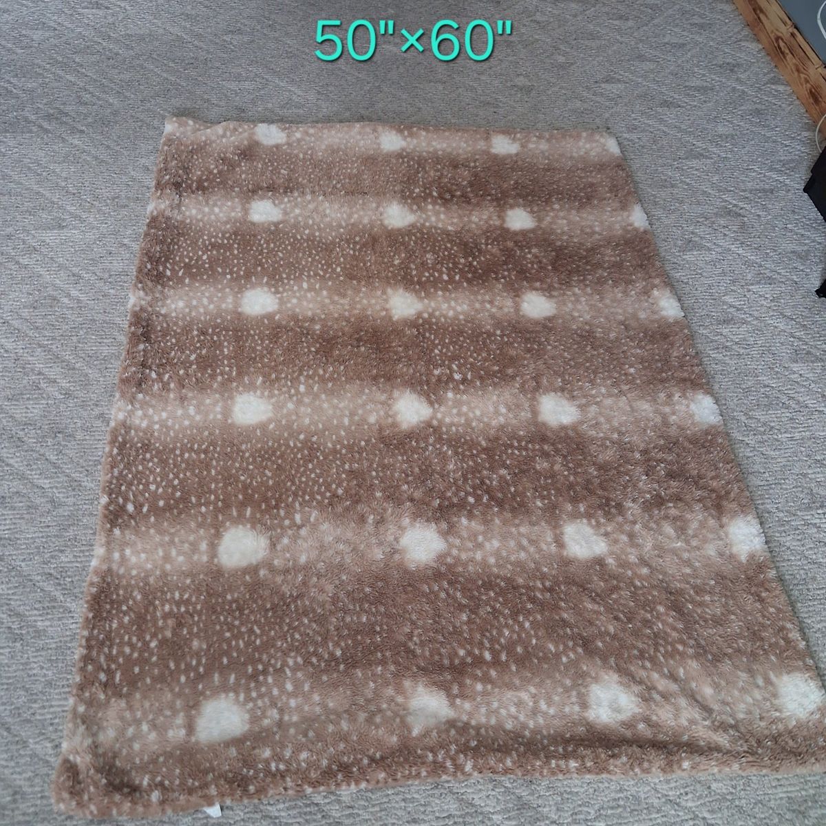 cute deer print throw blanket