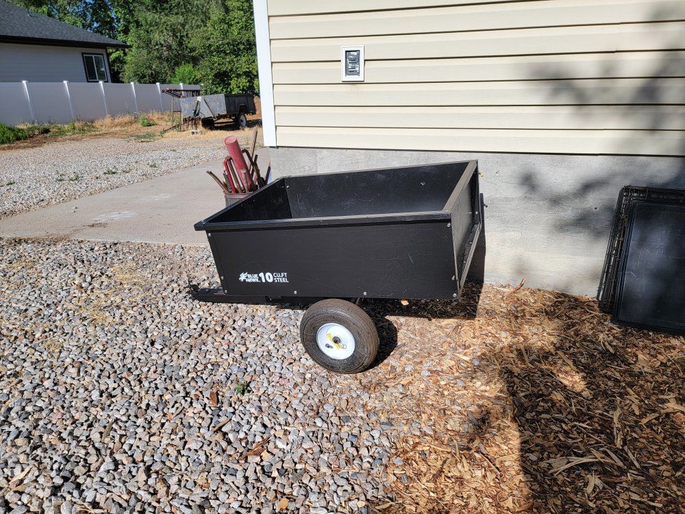 Blue Hawk 10 Cu. Ft. Steel Dump Cart Utility Trailer