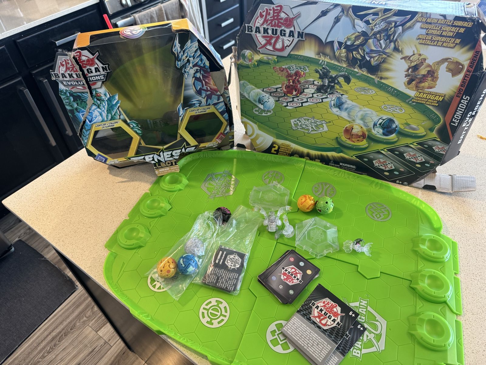 Bakugan Evo Battle Arena and Genesis Collection toys
