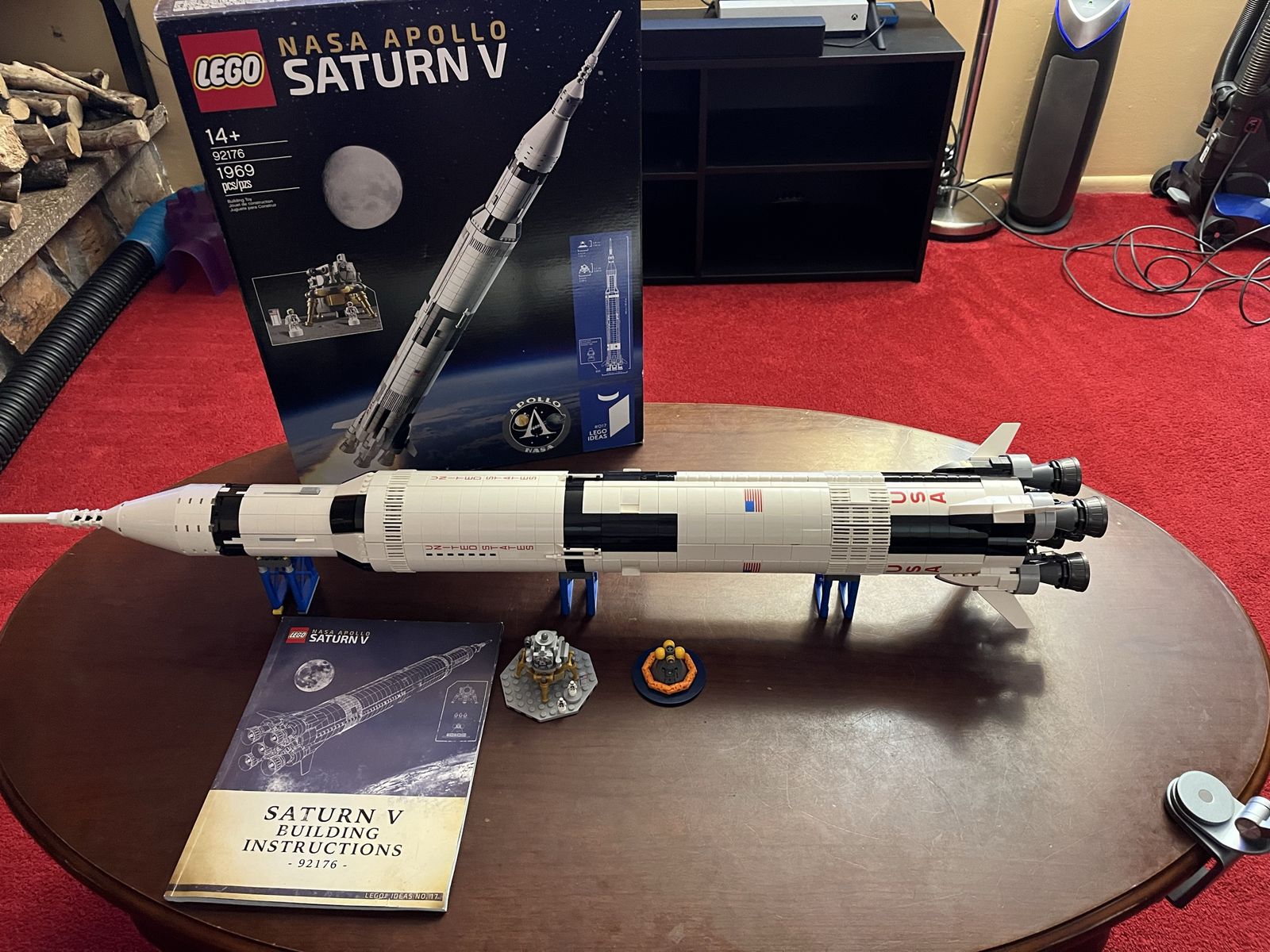LEGO Ideas NASA Apollo Saturn V Set 92176 Built with Box and Manual