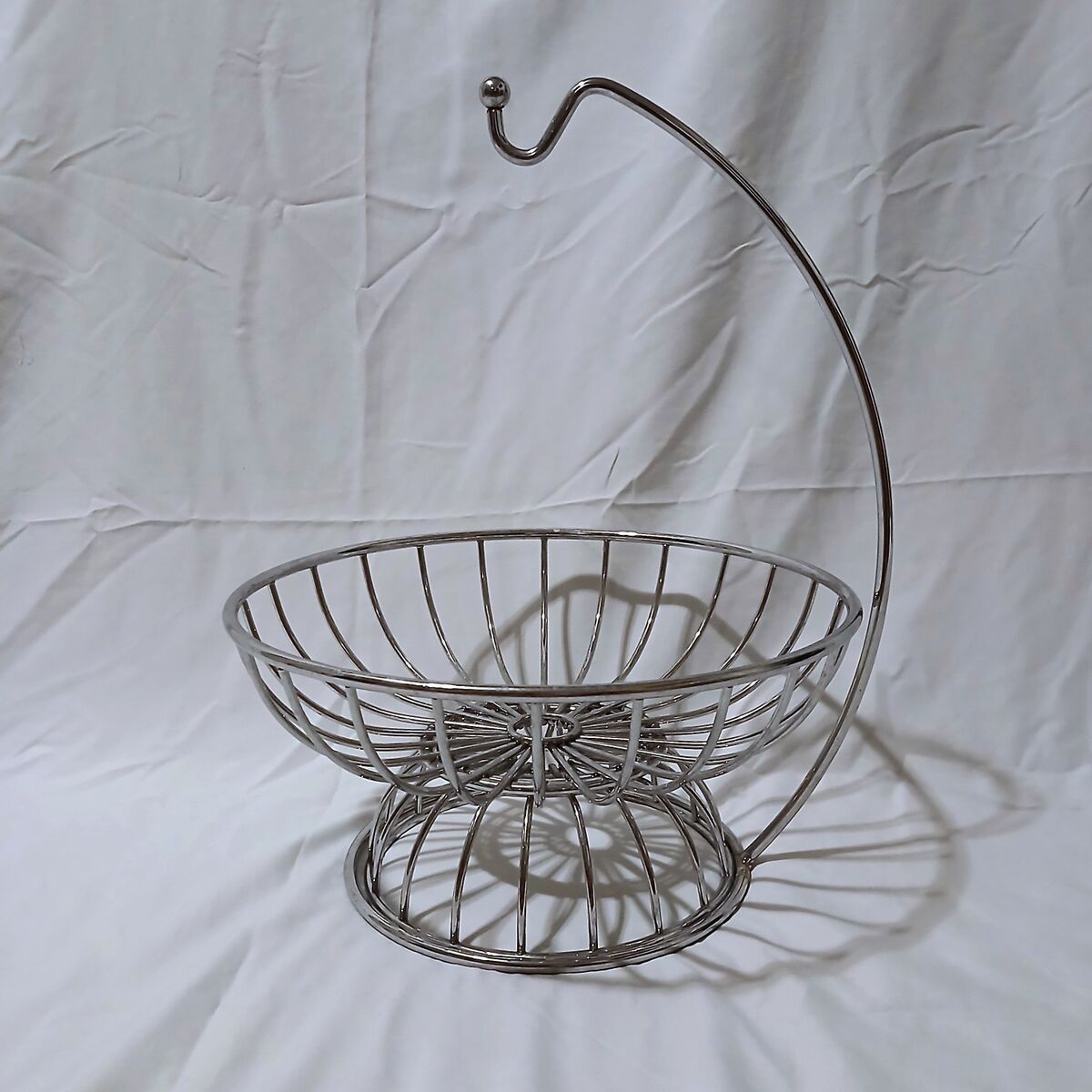 Metal Fruit Bowl, Banana Hook, Stainless Steel