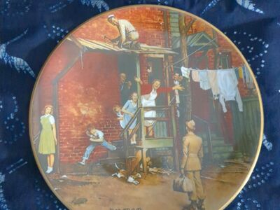 Norman Rockwell The homecoming plate