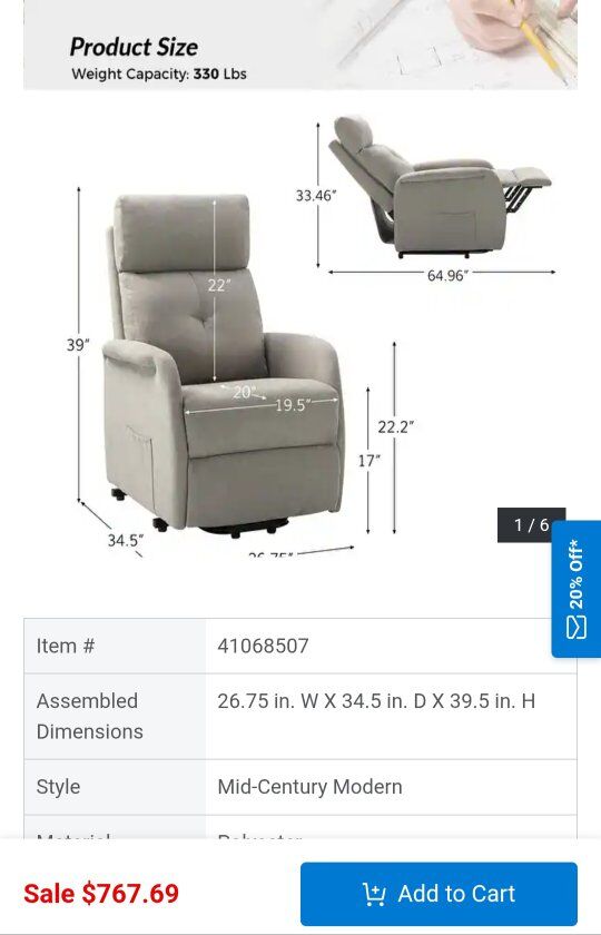 Grey recliner