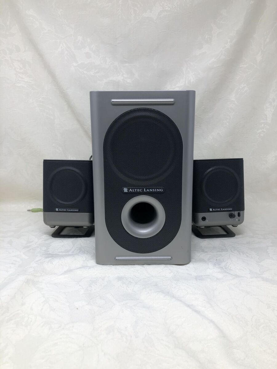 Altec Lansing 3-Piece Speaker System w/ Subwoofer – Tested & Working