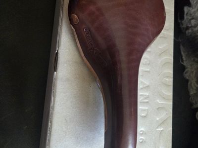 Brooks B66 Bicycle Saddle - Brown Leather, Chrome Rails, Copper Rivets - Classic Design