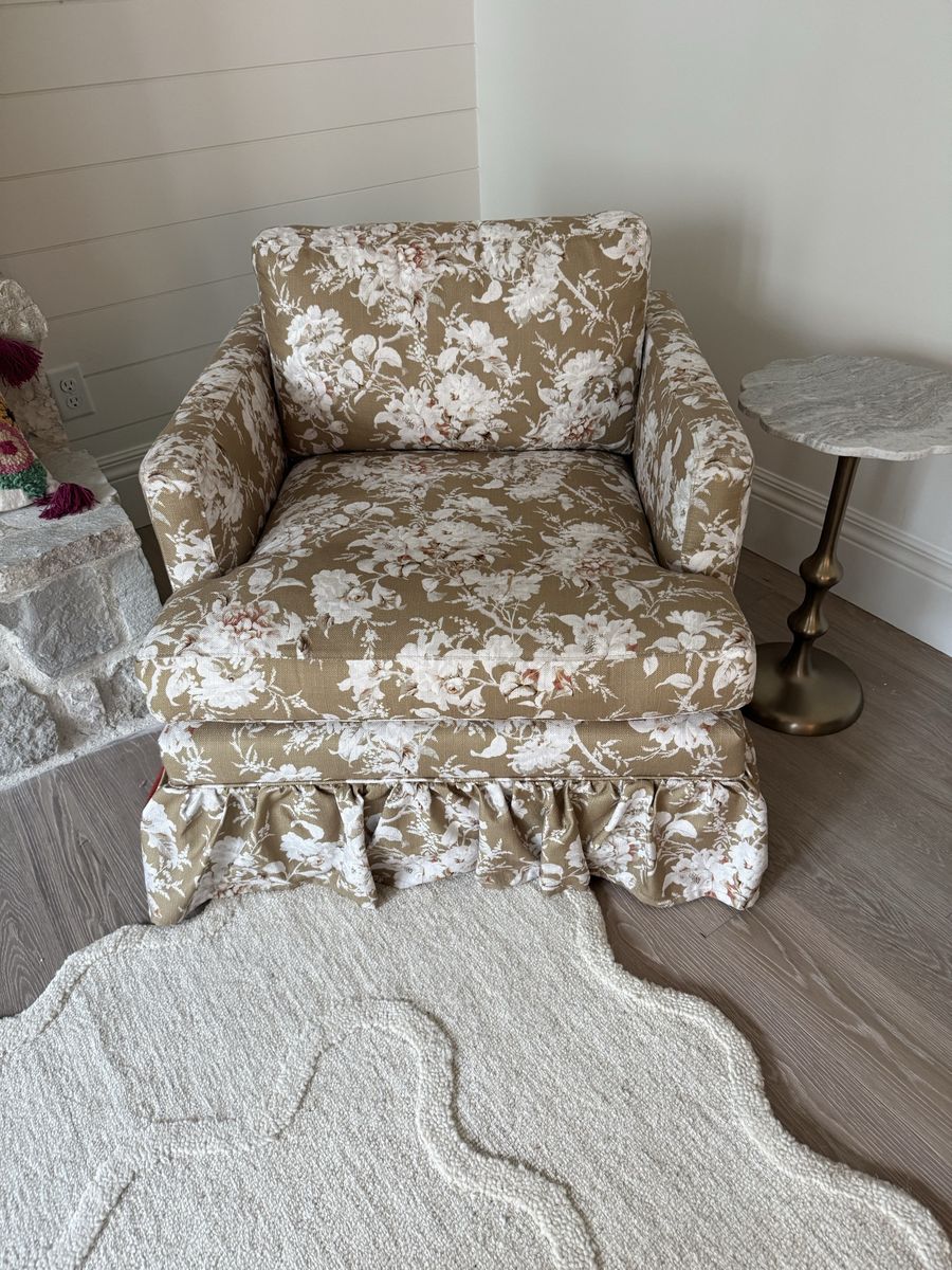 2 Anthropologie Bowen ruffle chairs - color: Frida
