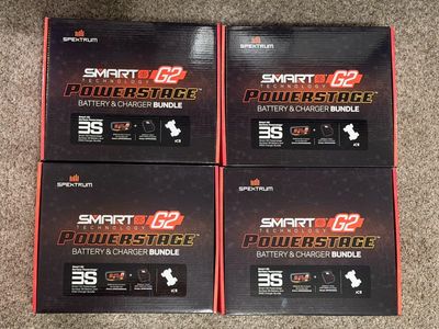 4x Spektrum/ARRMA 3S Bundle: G2 5000mAh 3S LiPo IC5 & S155 Charger