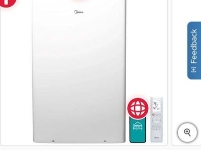 Midea 12,000 BTU Duo Smart Inverter Portable Air Conditioner MAP14AS1TWT-C, White